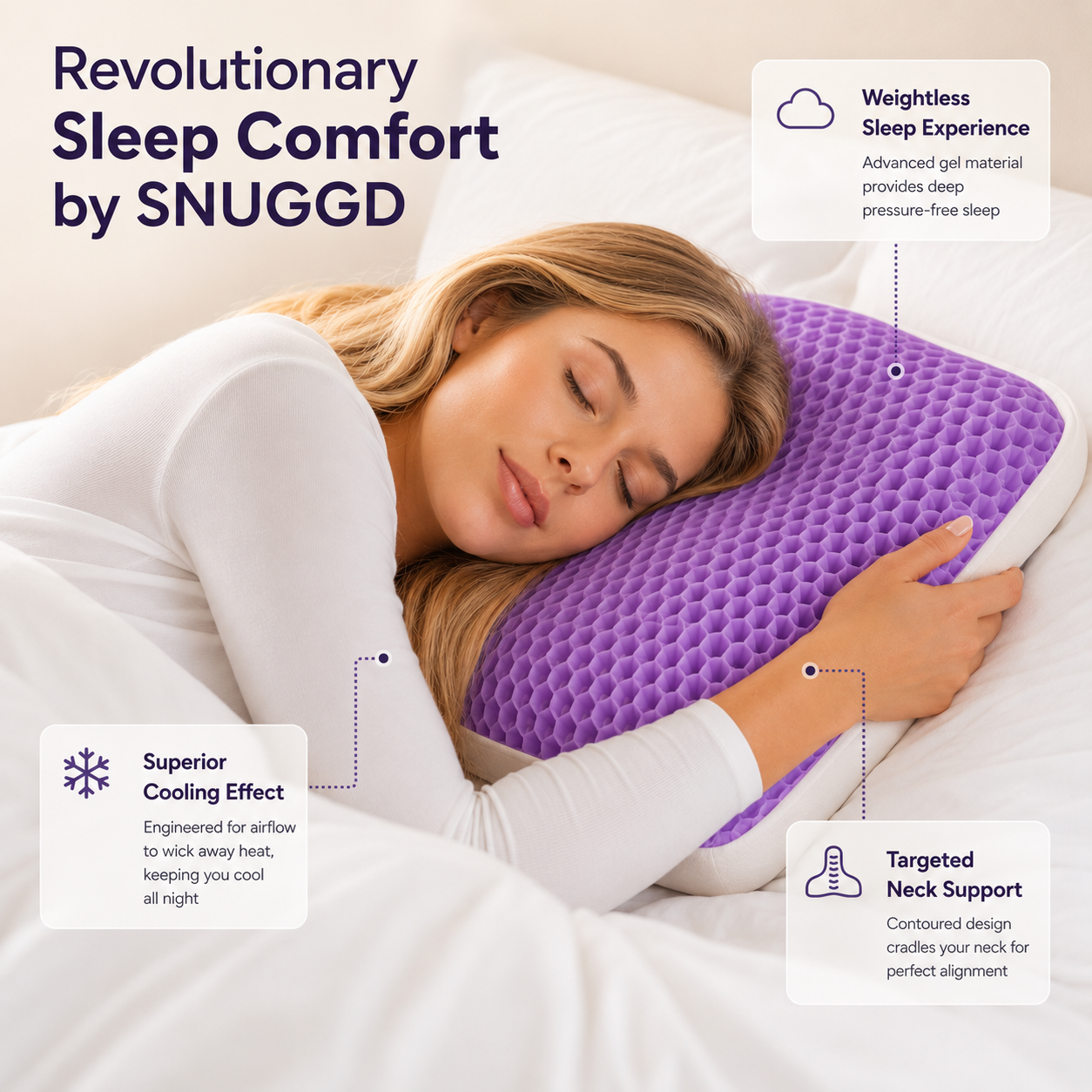SNUGGD Sleep Pillow